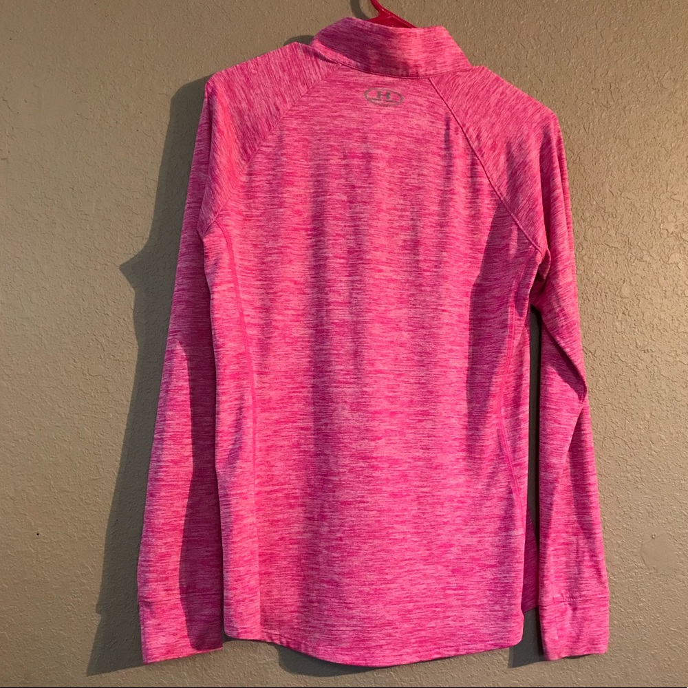 Size M Pink Under Armour 3/4 Zip Jacket - Picture 5 of 5